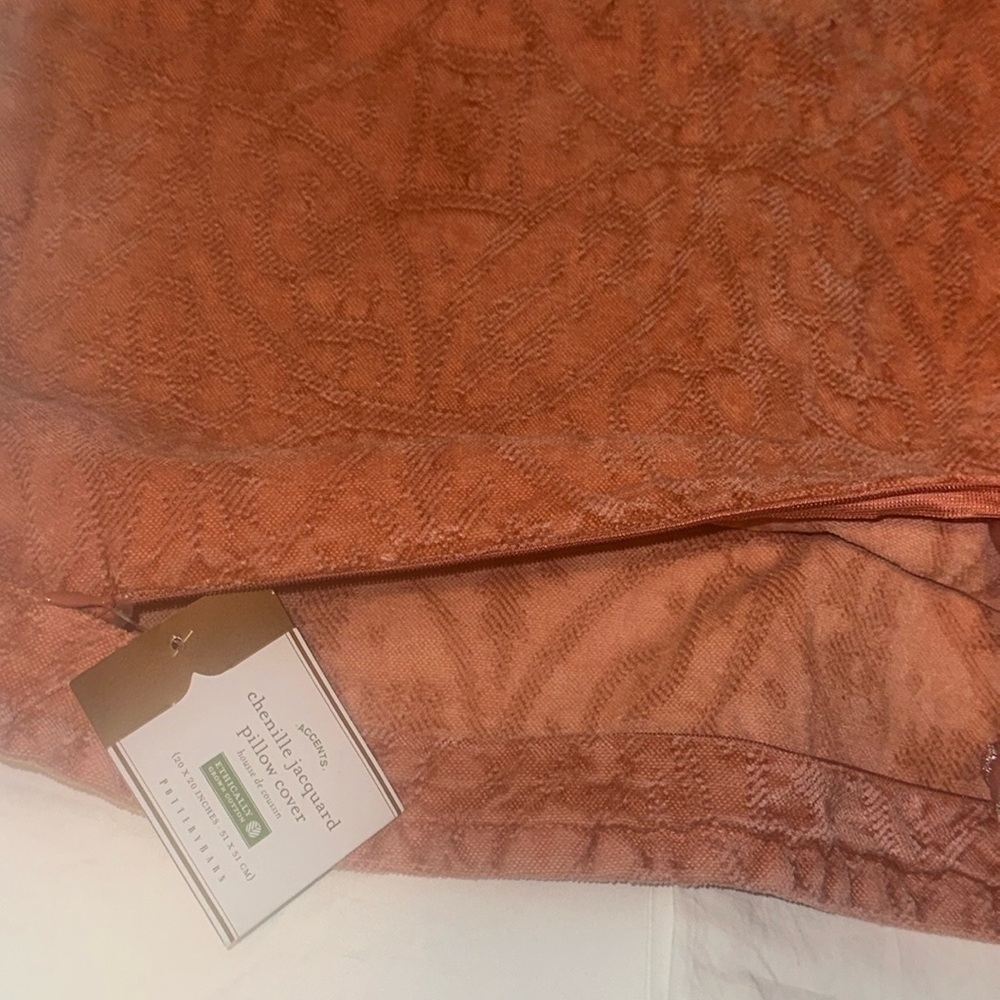 Pottery Barn square chenille jacquard pillow coverl - Picture 2 of 5